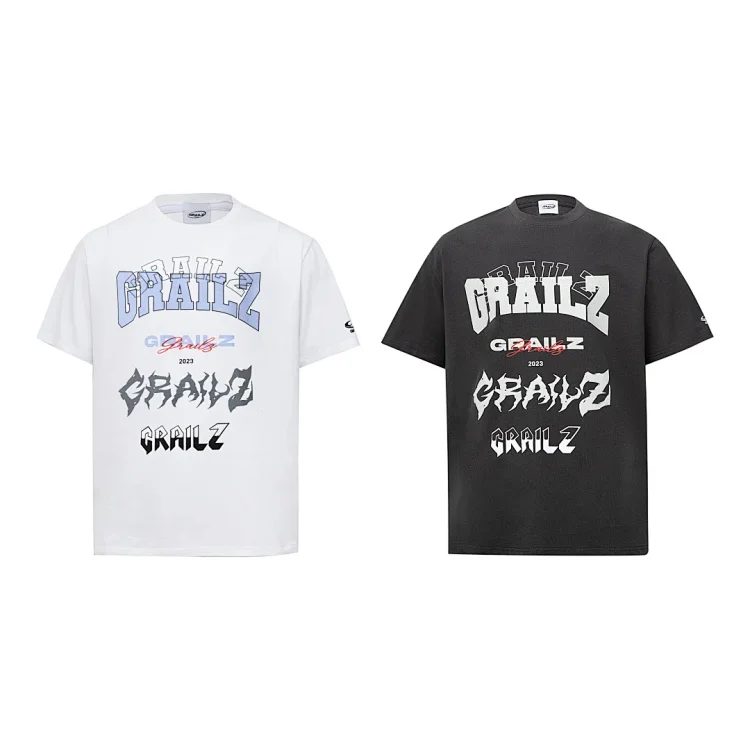 GRAILZ T-Shirts: Repeated Print & 2023 Text