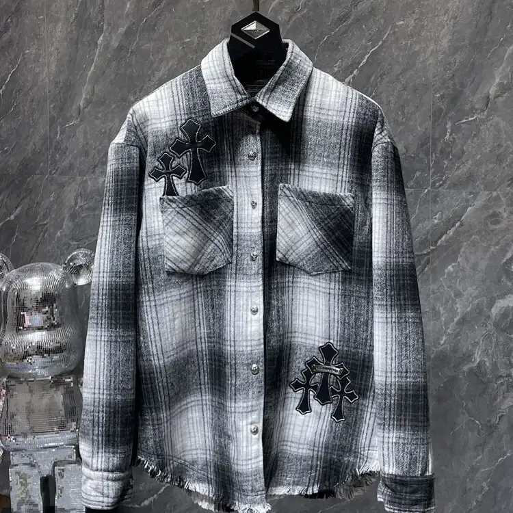 Chrome Hearts Plaid Jacket with Cross Embroidery