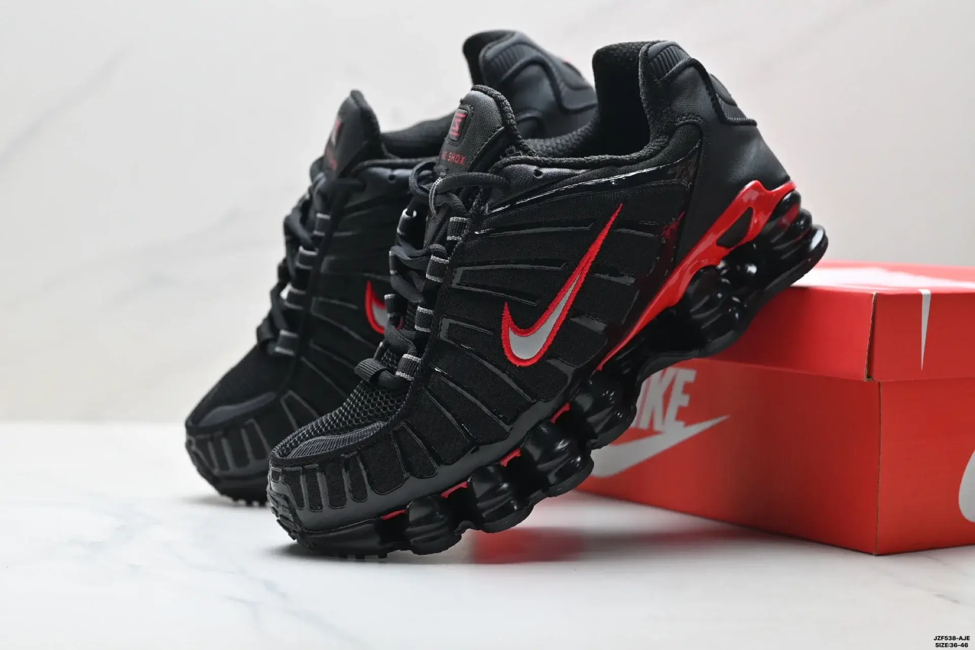 Nike Shox TL Black Red Sneakers