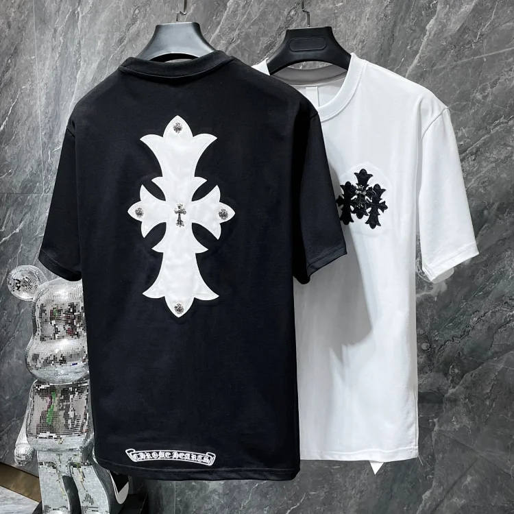 Chrome Hearts Cross Embroidered T-Shirts