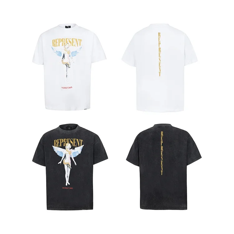 REPRESENT Angel Graphic T-Shirt (White/Black)