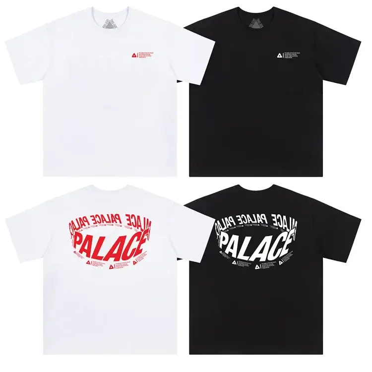 PALACE Graphic Print Tees (White/Black)