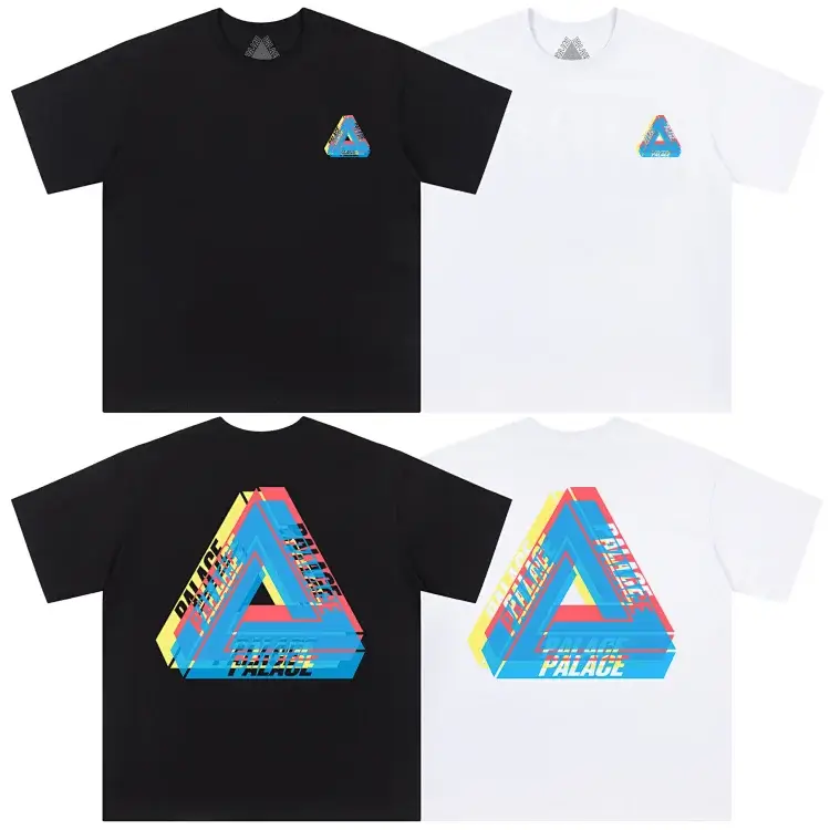 Palace Triangle Logo T-Shirts (Black/White)