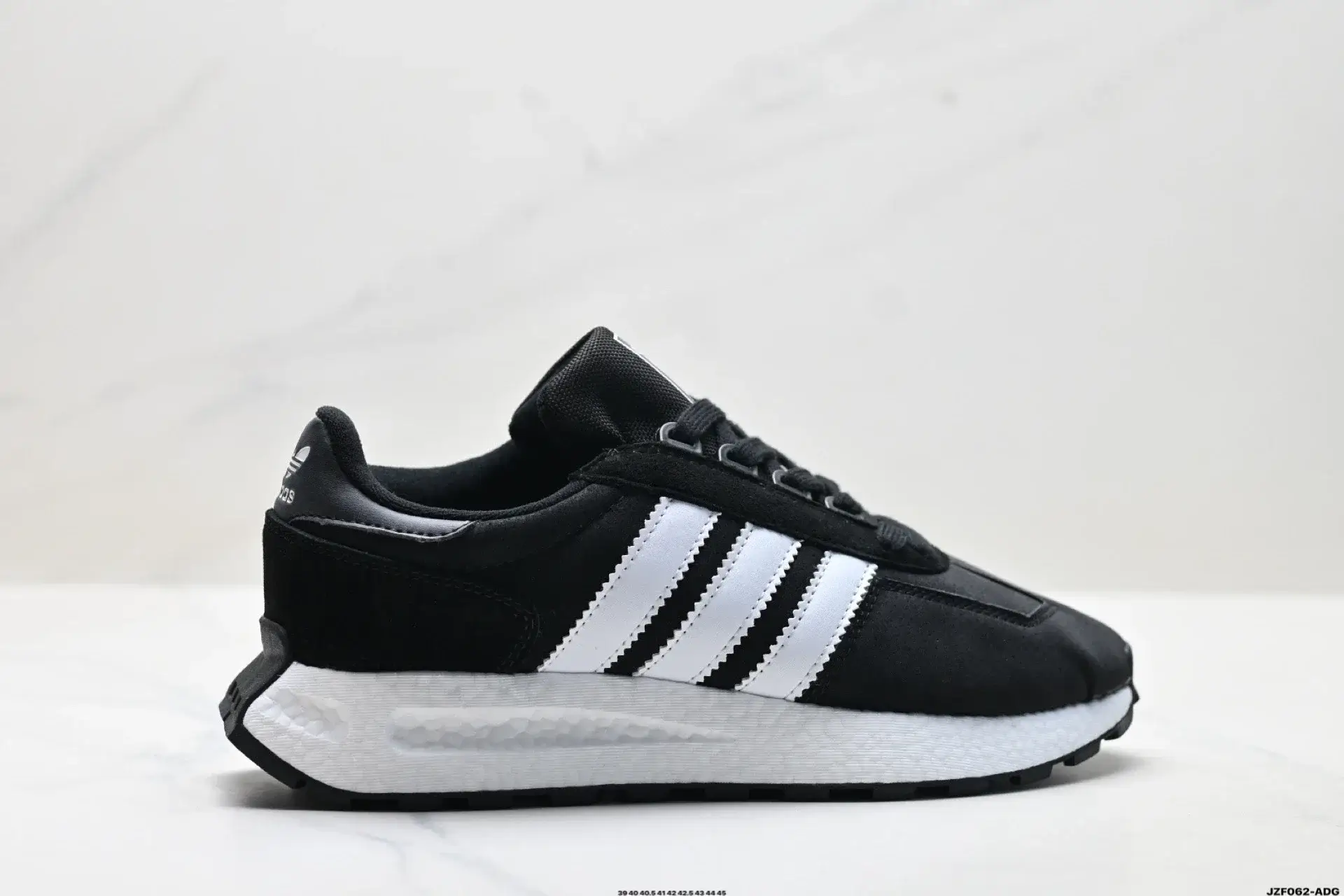 Adidas Retro Black White Running Shoes