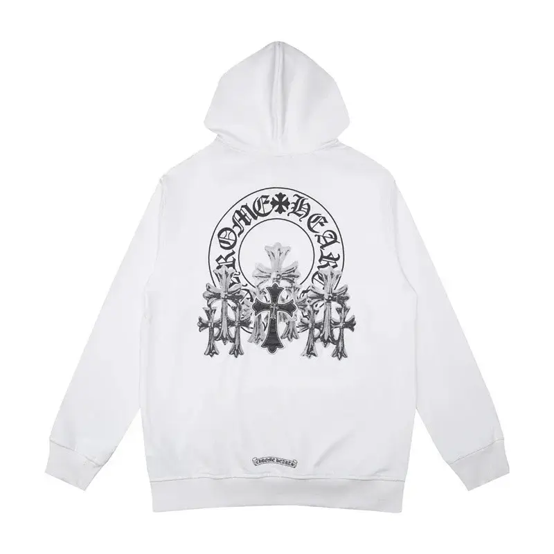 Chrome Hearts Hoodie with Back Cross Graphics