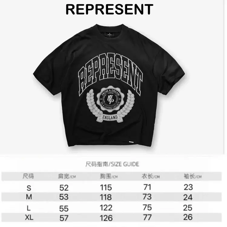 REPRESENT Black Graphic Tee