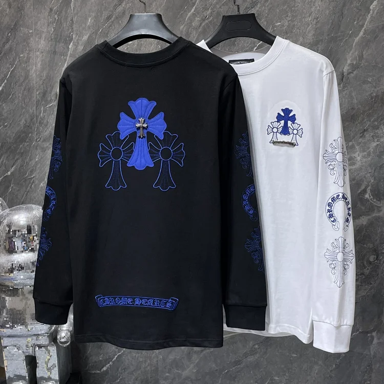 Chrome Hearts Cross Embroidered Long-Sleeve Tee