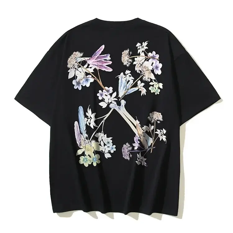 Off-White Floral Skull T-Shirt