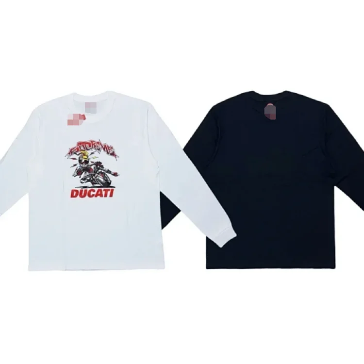 DUCATI Long Sleeve Graphic Tees (White & Black)
