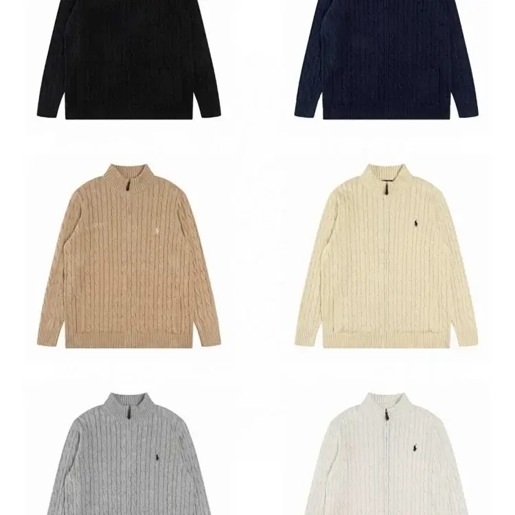 Polo Quarter-Zip Cable Knit Sweaters