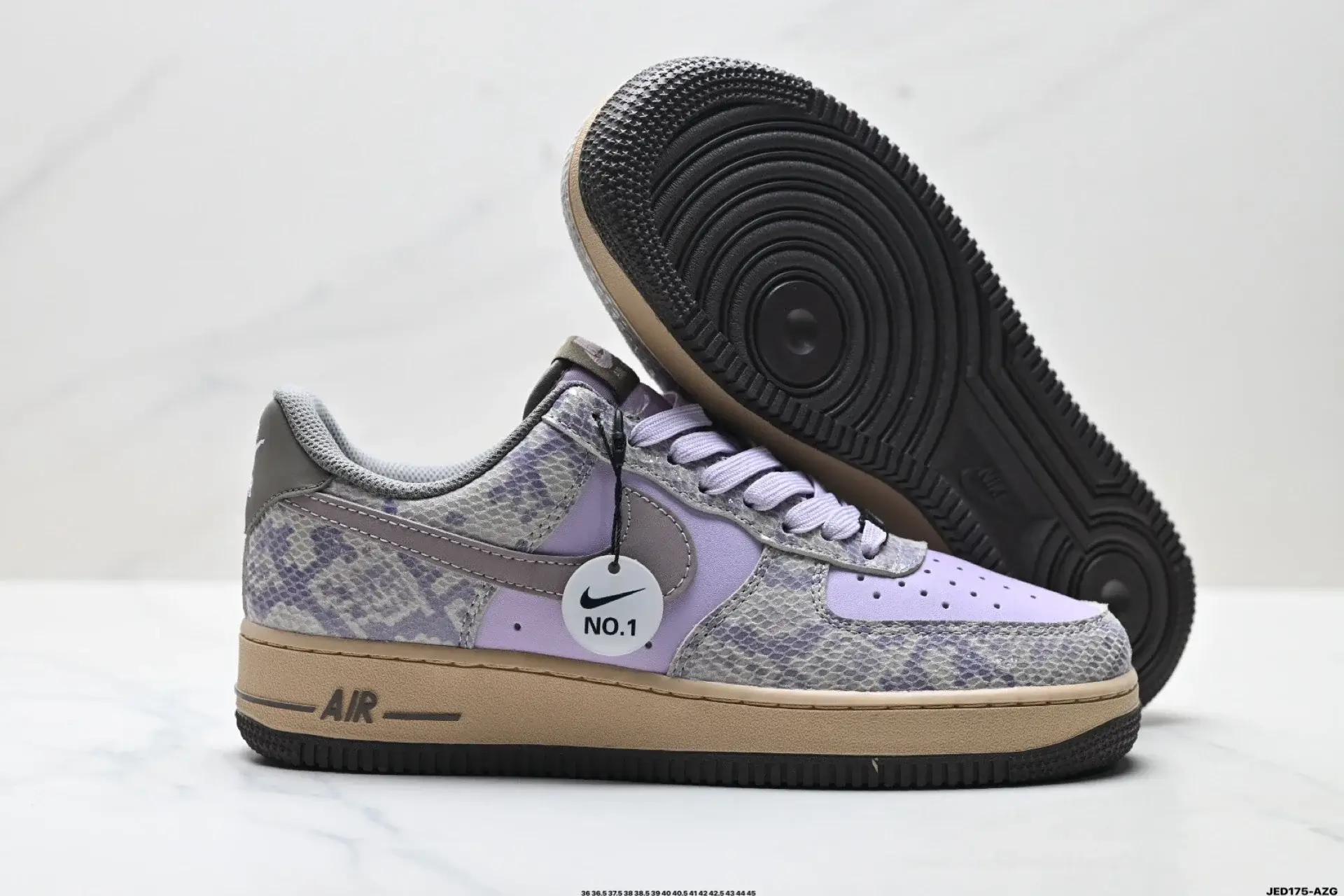 Nike Air Force 1 Light Purple Snake Skin
