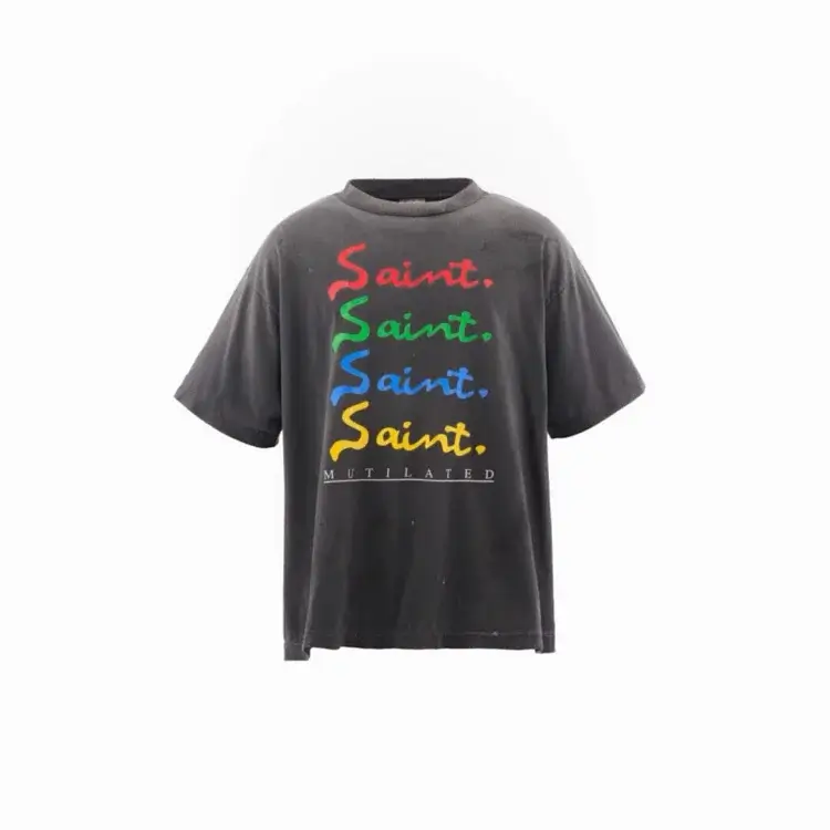Saint Black Vintage Washed T-Shirt