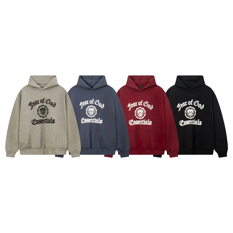 Fear of God Essentials Hoodies - Gray, Navy, Burgundy, Black