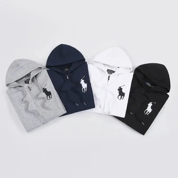 Polo Hoodies: Big Logo (Gray, Navy, White, Black)