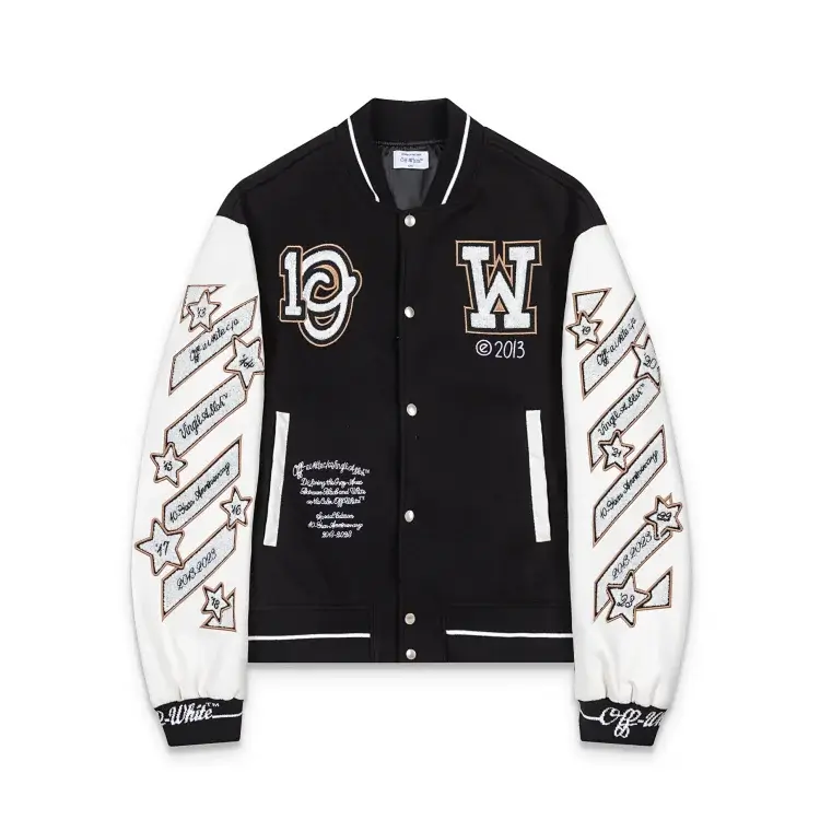 Off-White Embroidered Varsity Jacket, 2013