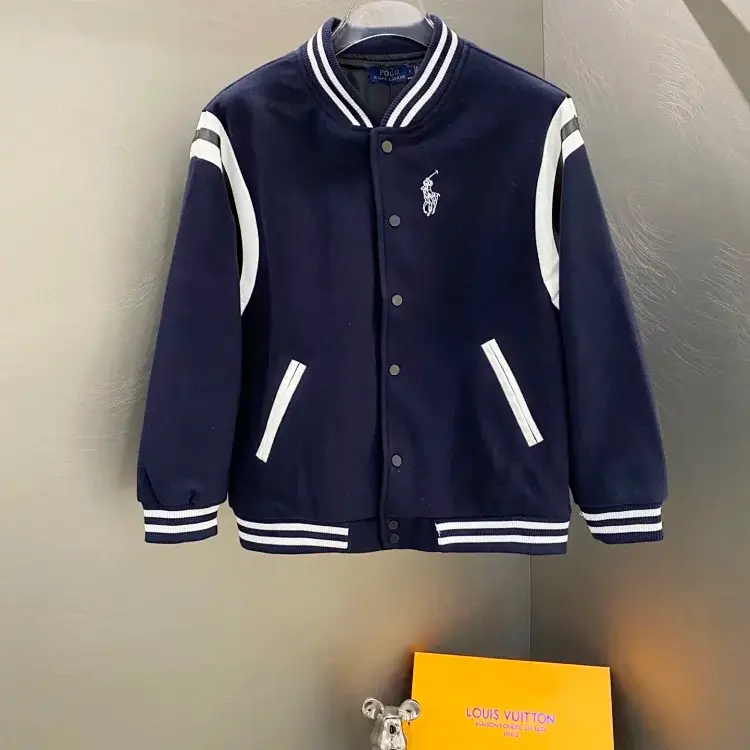 Polo Navy Blue Baseball Jacket