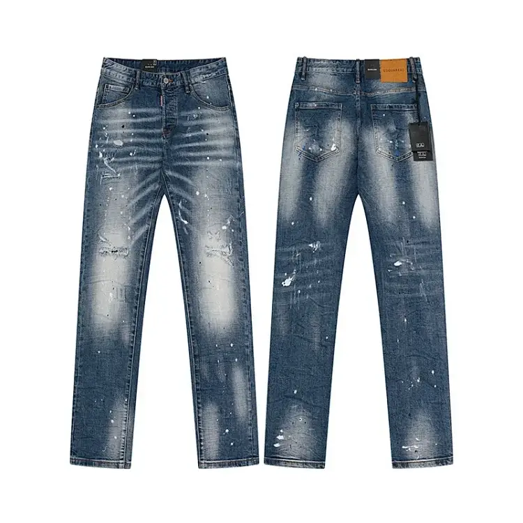 DSQUARED2 Distressed Paint Splatter Jeans