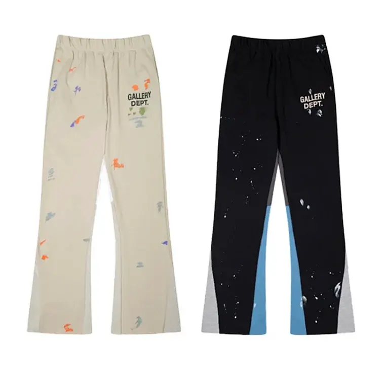 GALLERY DEPT. Color-Block Splatter Flare Pants