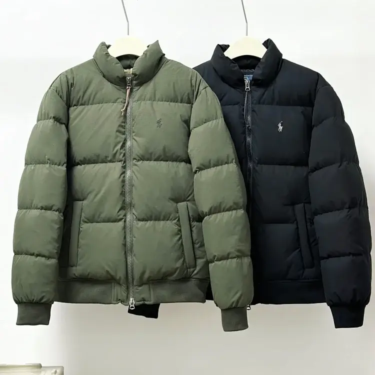 Polo Olive & Black Puffer Jackets