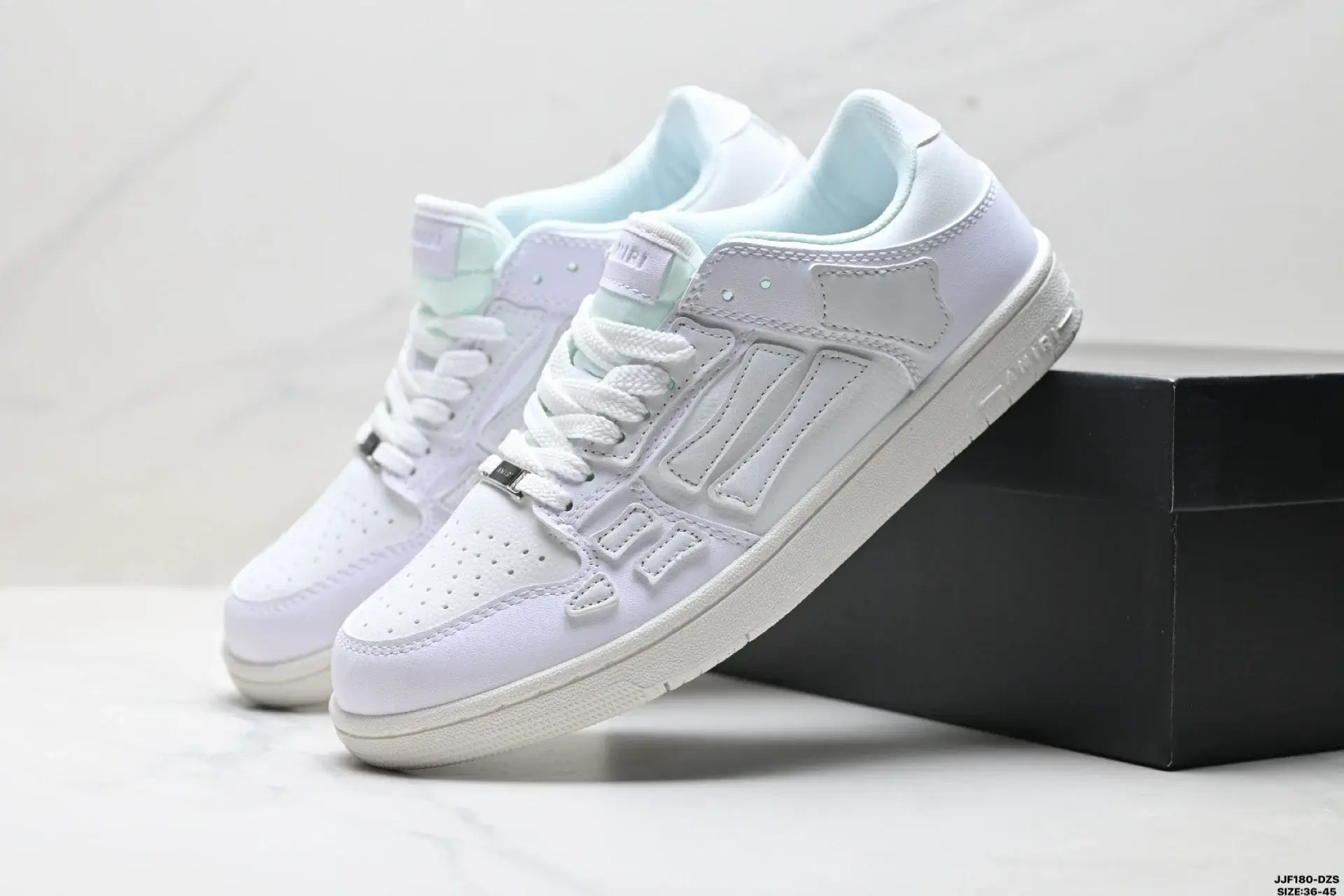 AMIRI White Leather Low-Top Sneakers