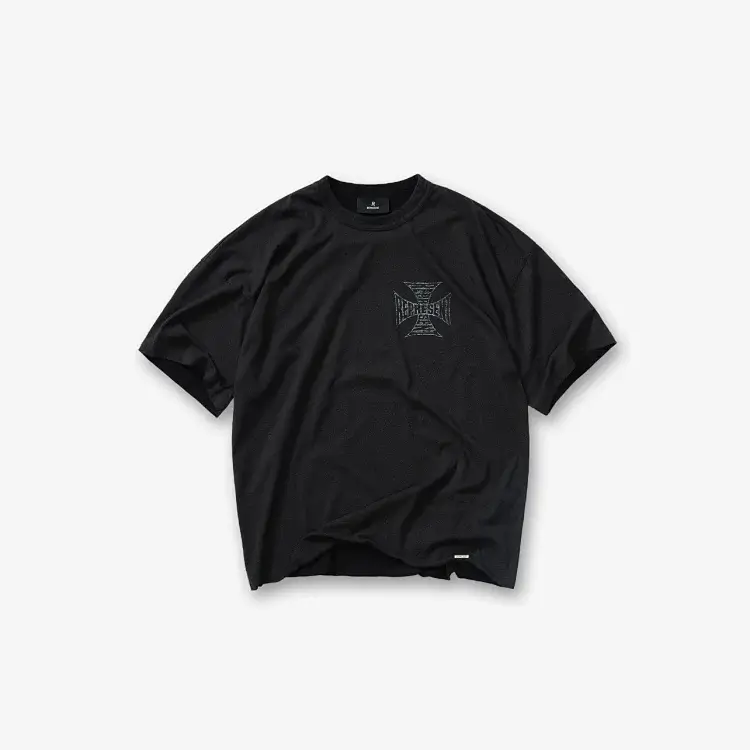 Represent Black T-Shirt with Cross "REPRESENT" Logo