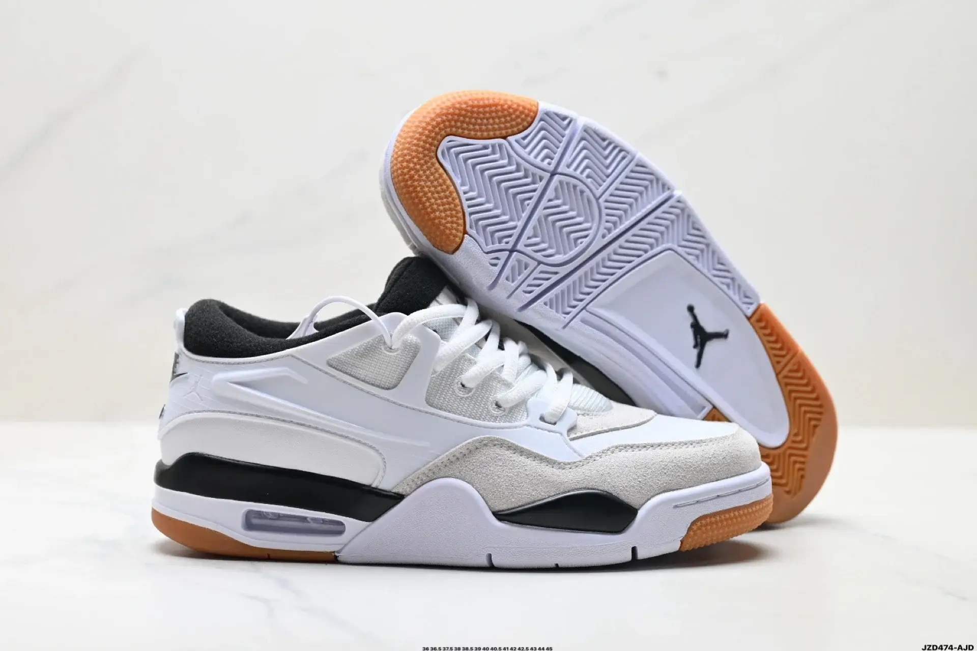 Jordan Retro Black White Gum Bottom Basketball Shoes