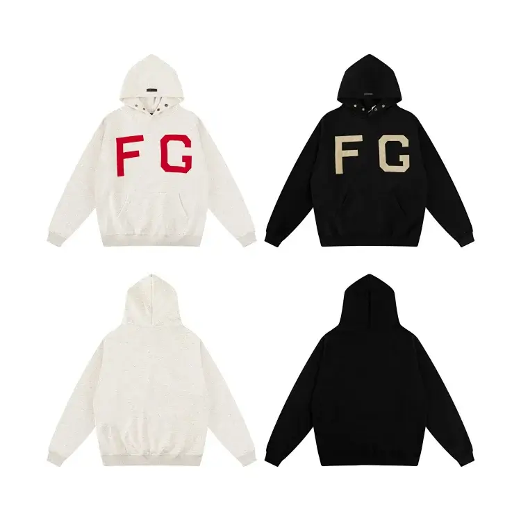FG Printed Hoodies (White/Black)