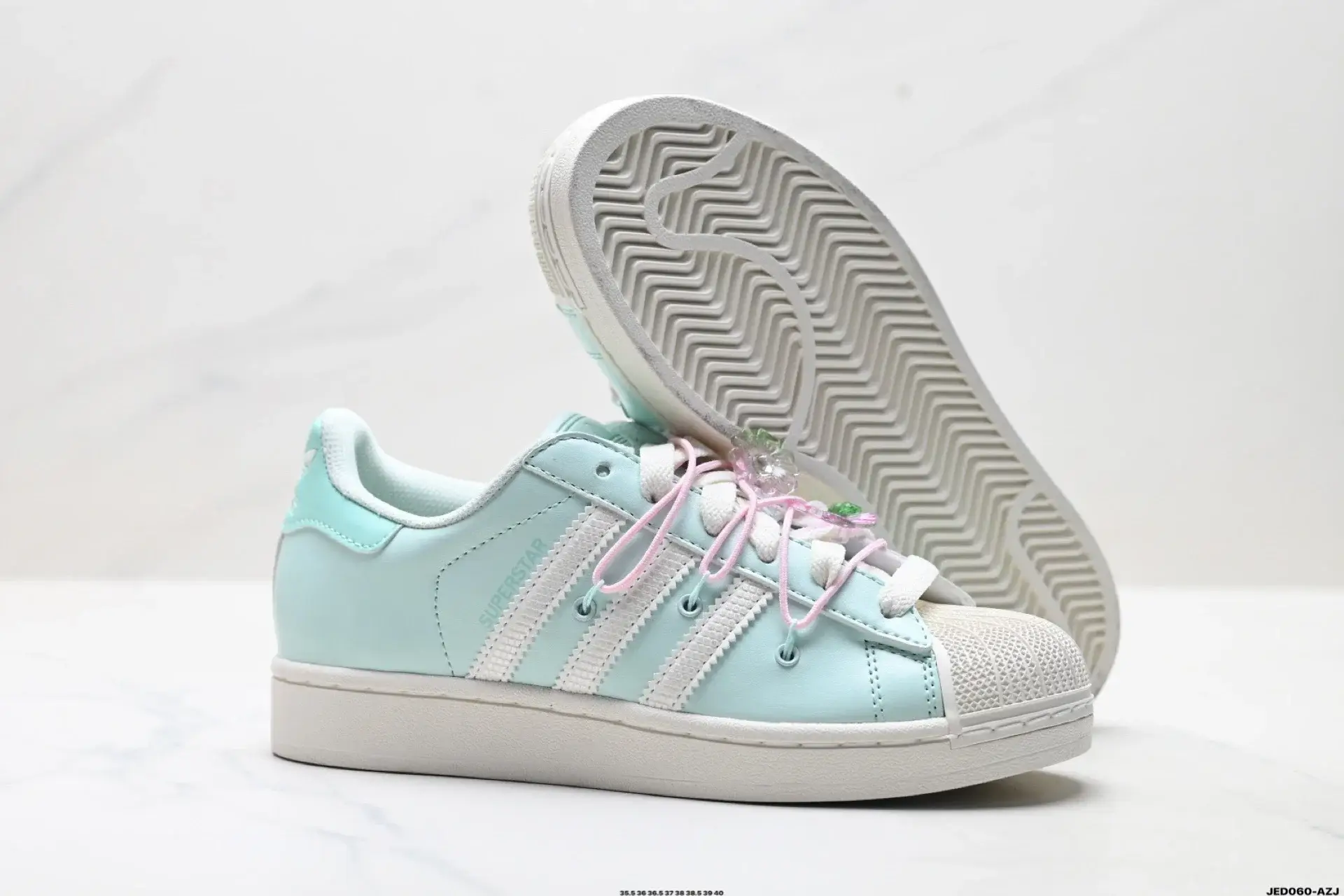 Adidas Superstar Light Blue Shell-Toe with White Stripes