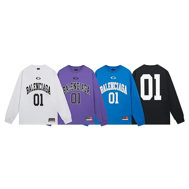Balenciaga 01 Printed Long-Sleeve Jerseys