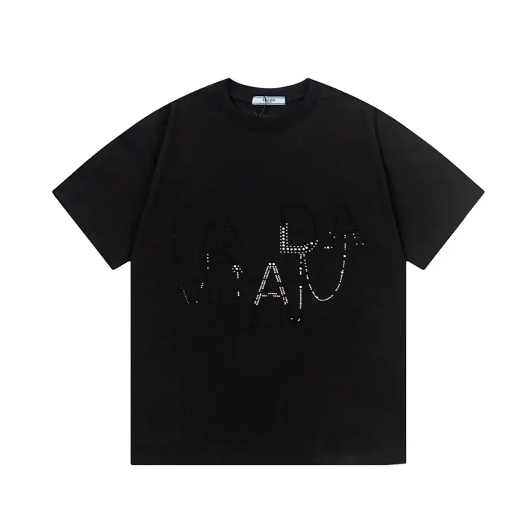 Prada Rhinestone Logo T-Shirt