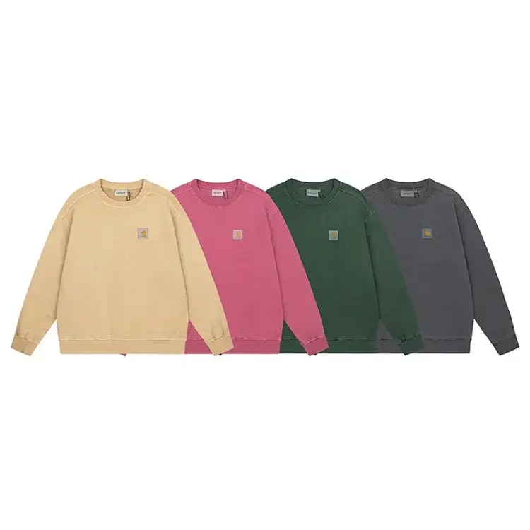 Carhartt Logo Patch Hoodies (Beige/Pink/Green/Gray)