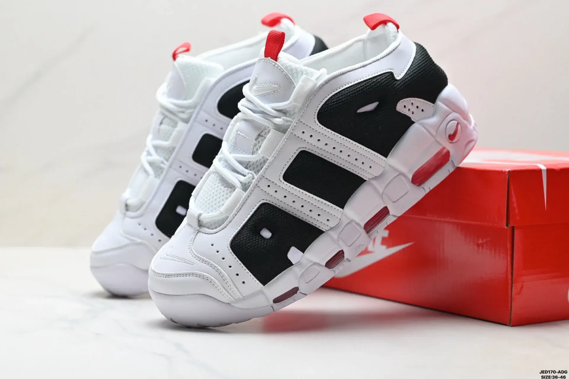 Nike Air White Black Red Cushioned Sneakers