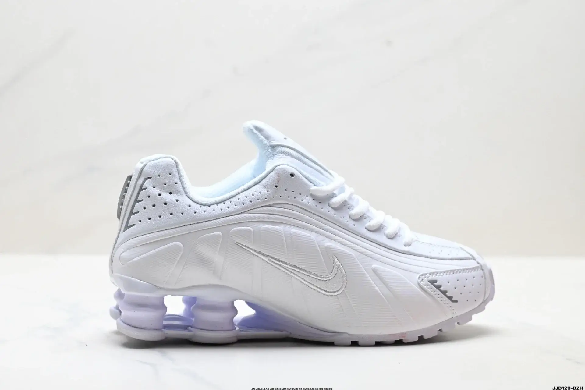 Nike Shox R4 White Cushioned Sneakers