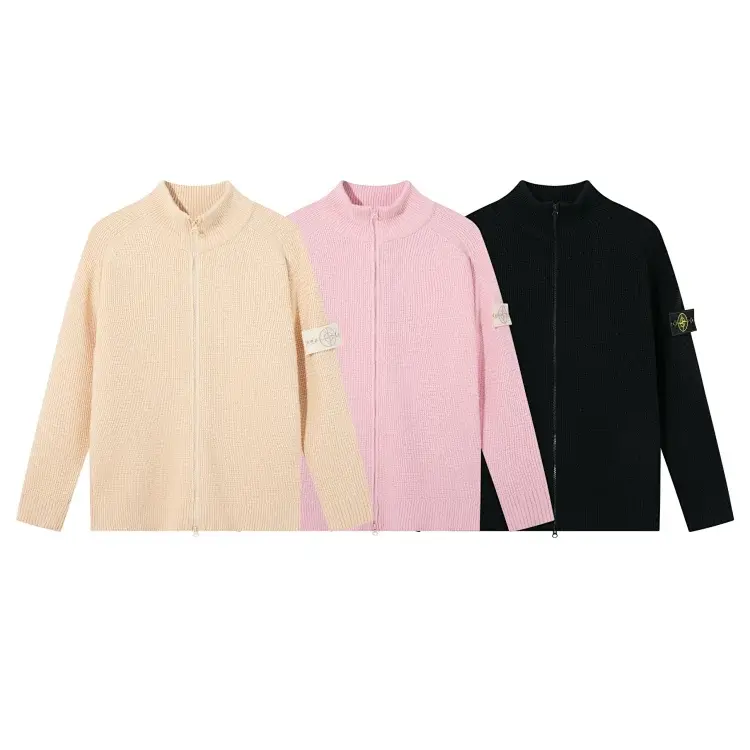 Stone Island Logo Patch Full-Zip Jerseys