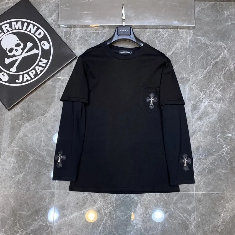 Chrome Hearts Black Cross Embroidered Tee