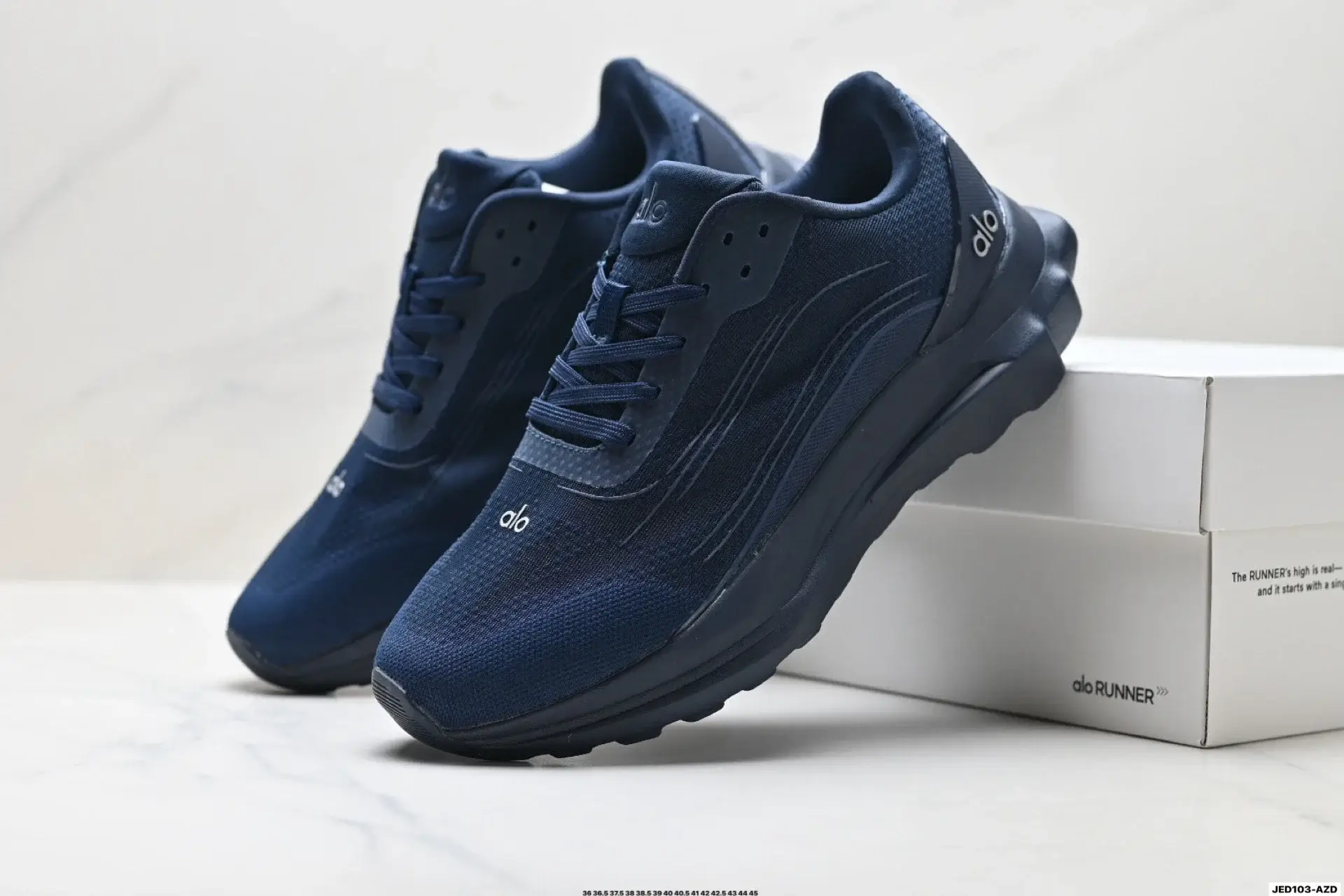 alo Navy Blue Running Shoes: Streamlined & Breathable