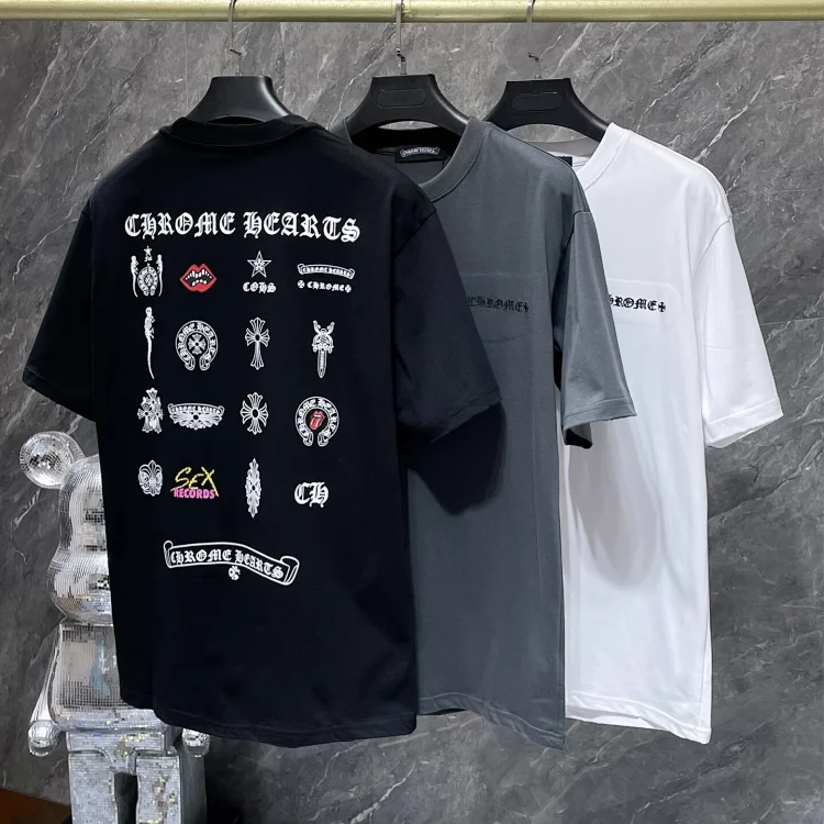 Chrome Hearts Multi-Logo Back Print T-Shirts